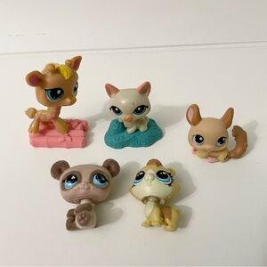 LPS Littlest Pet Shop Toys Panda Bear Hamster Chinchilla